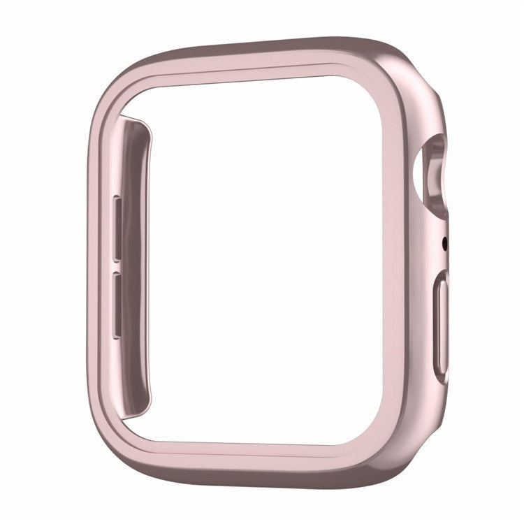 Watch Case for Apple Watch Series 4 / 5 / 6 / SE / SE (2022) 44mm , IP68 Waterproof Hard PC Cover with Tempered Glass Film - Rose Gold