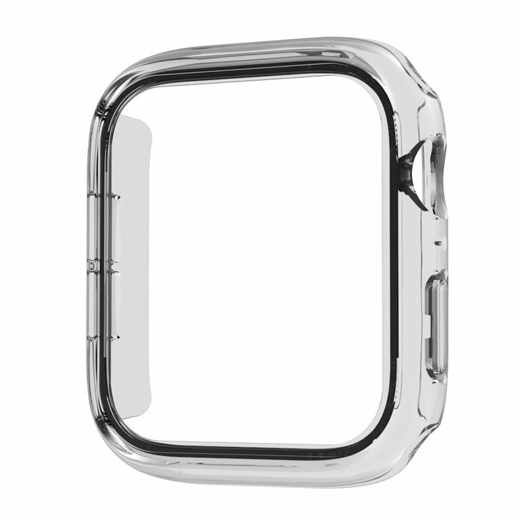 For Apple Watch Series 4 / 5 / 6 / SE / SE (2022) 40mm IP68 Waterproof Watch Case PC Frame Cover with Tempered Glass Film - Transparent