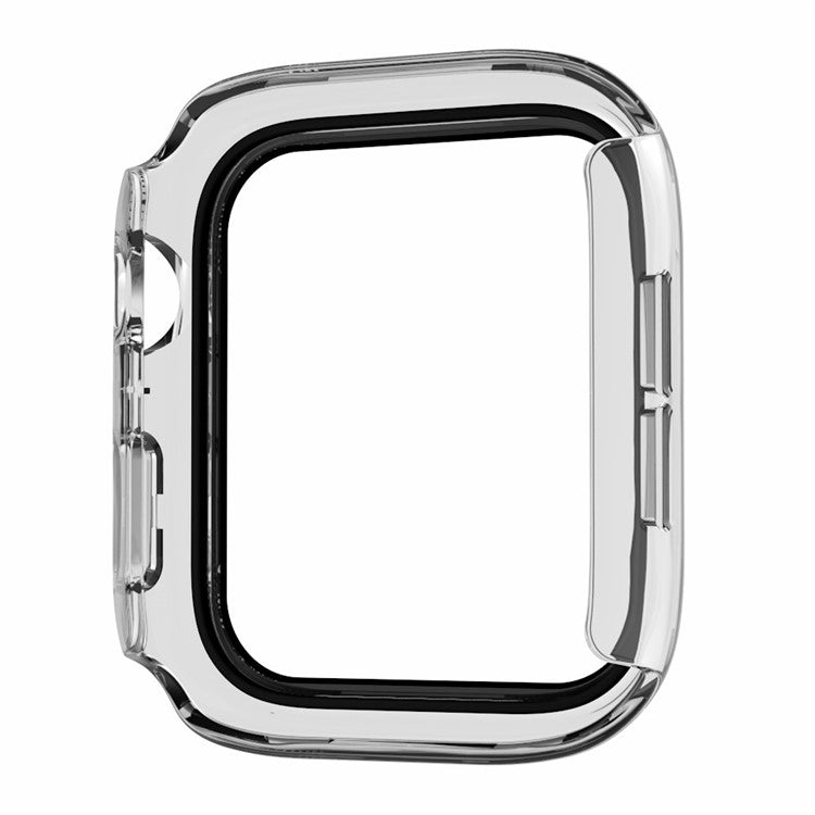 For Apple Watch Series 4 / 5 / 6 / SE / SE (2022) 40mm IP68 Waterproof Watch Case PC Frame Cover with Tempered Glass Film - Transparent
