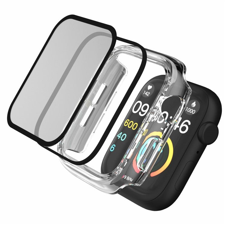 For Apple Watch Series 4 / 5 / 6 / SE / SE (2022) 40mm IP68 Waterproof Watch Case PC Frame Cover with Tempered Glass Film - Transparent