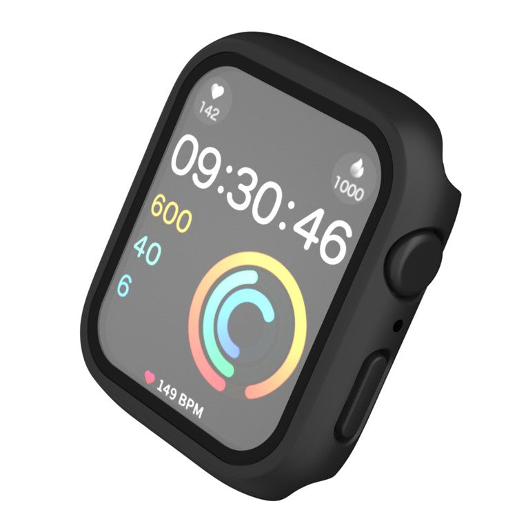 IP68 Waterproof Watch Case for Apple Watch Series 9 / 8 / 7 41mm , Tempered Glass Screen Protector PC Watch Cover - Black
