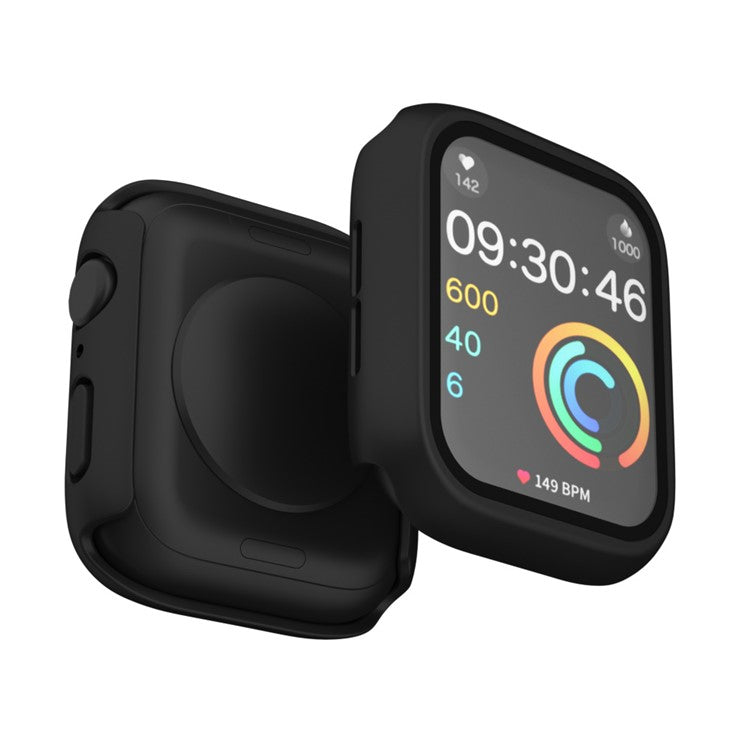 IP68 Waterproof Watch Case for Apple Watch Series 9 / 8 / 7 41mm , Tempered Glass Screen Protector PC Watch Cover - Black