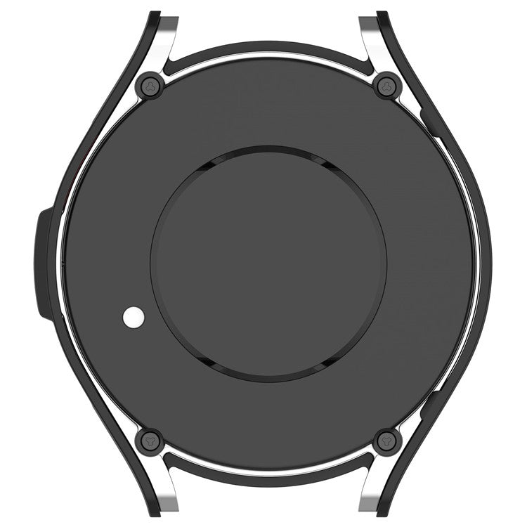 For Samsung Galaxy Watch6 Classic 43mm Hard PC Case Hollowed-out Half Wrapped Protective Cover - Black