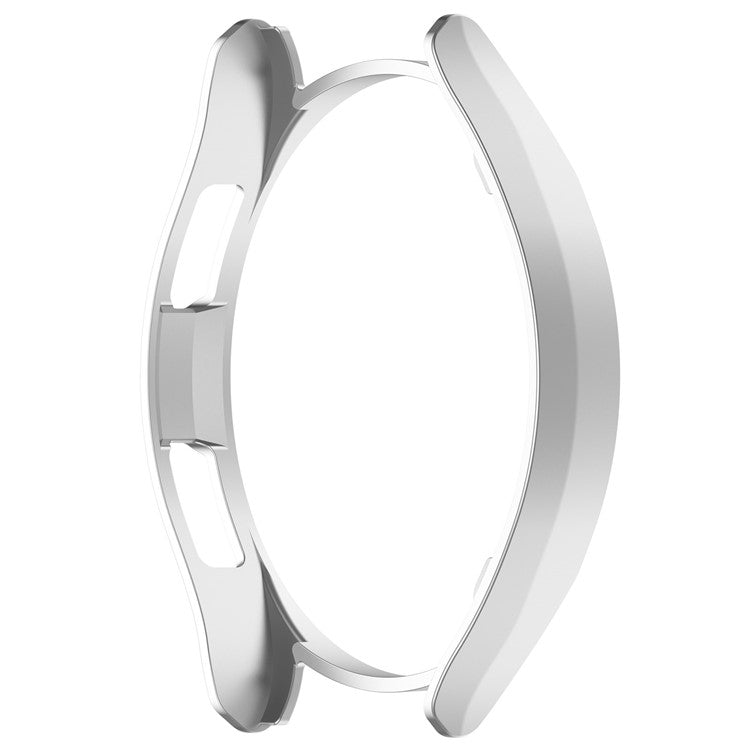 For Samsung Galaxy Watch6 Classic 43mm Hard PC Case Hollowed-out Half Wrapped Protective Cover - Silver