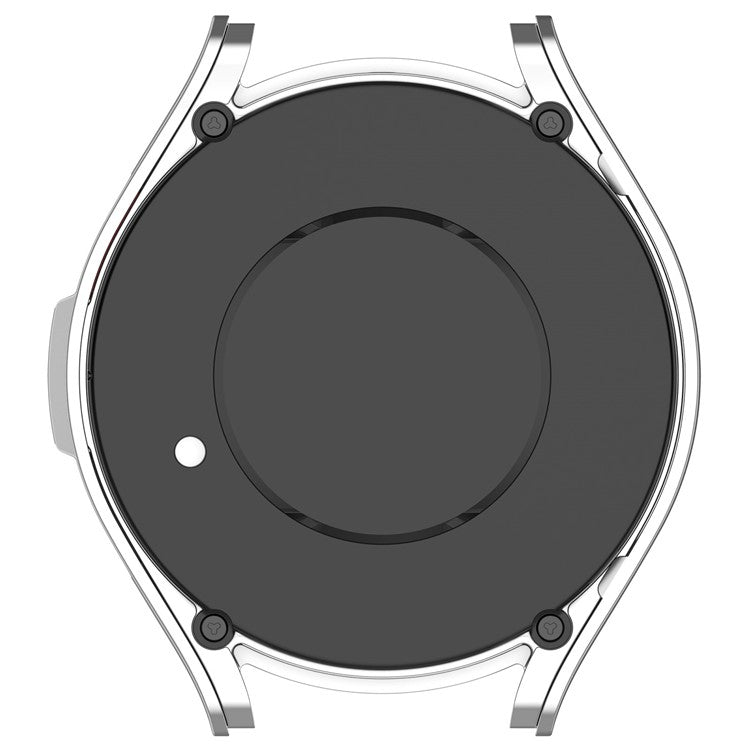 For Samsung Galaxy Watch6 Classic 43mm Hard PC Case Hollowed-out Half Wrapped Protective Cover - Silver