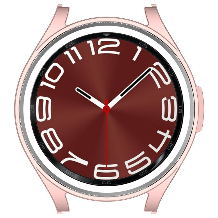 For Samsung Galaxy Watch6 Classic 47mm Hard PC Cover Hollowed-out Anti-Scratch Watch Case - Rose Gold