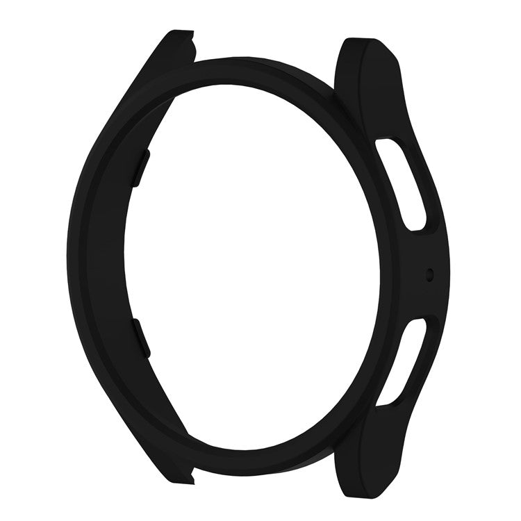 For Samsung Galaxy Watch6 44mm Hard PC Protective Case Hollow Frame Matte PC Watch Cover - Black