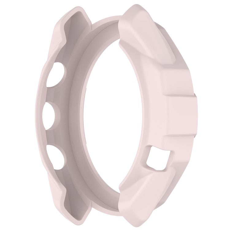 For Garmin Approach S70 42mm Rugged TPU Watch Case Shockproof Hollow Frame Cover - Light Pink