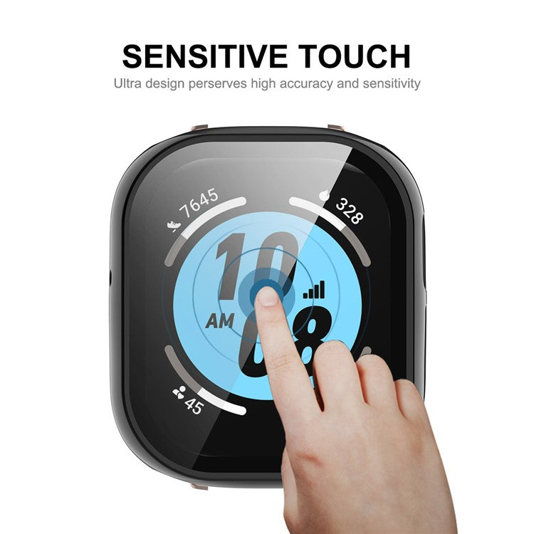 ENKAY HAT PRINCE For Honor Watch 4 Integrate Hard PC Case Cover with Tempered Glass Screen Protector - Black