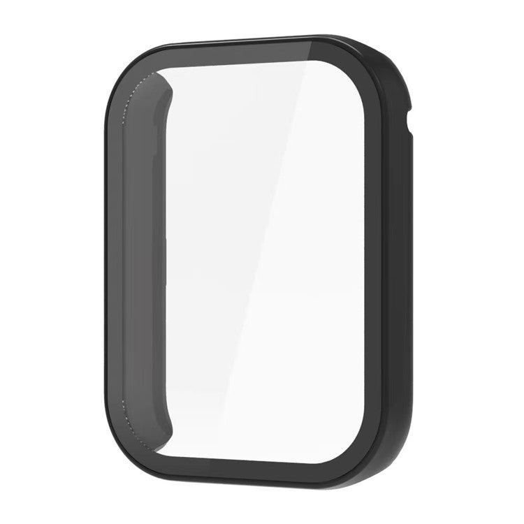 For Huami Amazfit Bip 5 Screen Protector Case Smart Watch Cover with Tempered Glass Film - Black