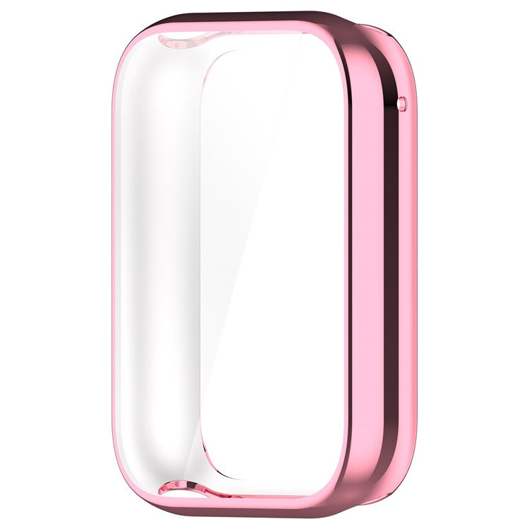 For Xiaomi Smart Band 8 Pro TPU Watch Case Electroplating Frame Cover - Pink