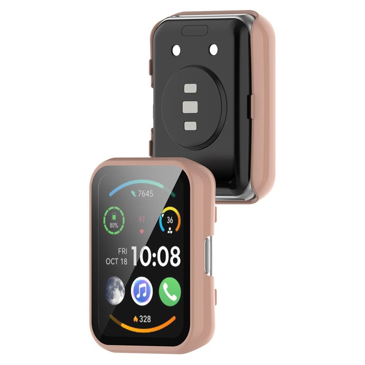 PC Watch Case with HD Screen Protector for Huawei Watch Fit (TIA-B09 / TIA-B19) / Watch Fit Special Edition (B39) / Watch Fit New - Pink