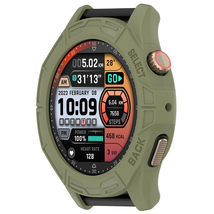 Watch Case for Huami Amazfit Cheetah / Amazfit Cheetah Pro , Rugged TPU Hollow Frame Cover - Jungle Green
