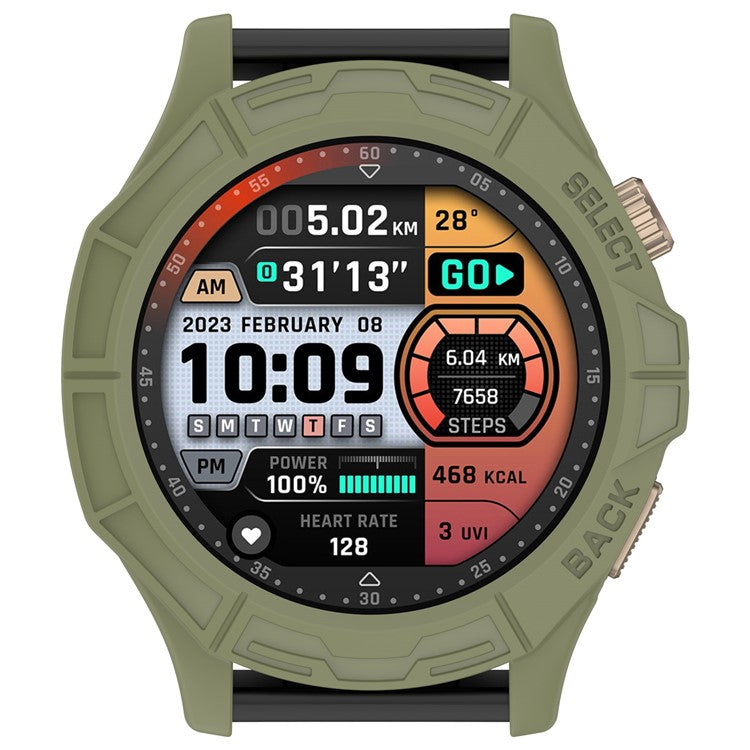 Watch Case for Huami Amazfit Cheetah / Amazfit Cheetah Pro , Rugged TPU Hollow Frame Cover - Jungle Green