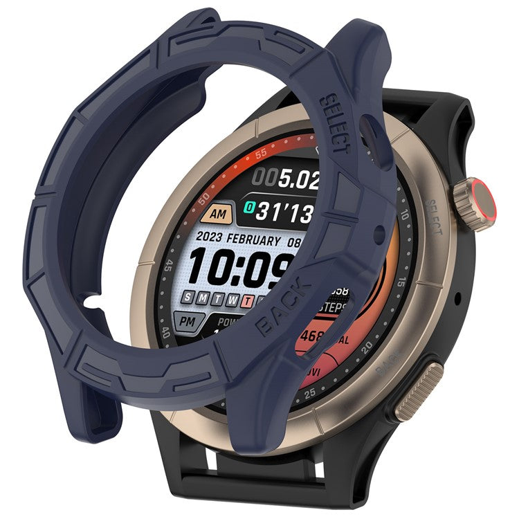 Watch Case for Huami Amazfit Cheetah / Amazfit Cheetah Pro , Rugged TPU Hollow Frame Cover - Midnight Blue