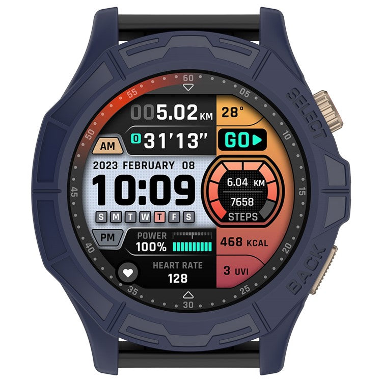 Watch Case for Huami Amazfit Cheetah / Amazfit Cheetah Pro , Rugged TPU Hollow Frame Cover - Midnight Blue
