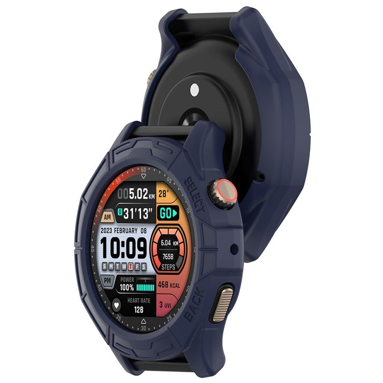 Watch Case for Huami Amazfit Cheetah / Amazfit Cheetah Pro , Rugged TPU Hollow Frame Cover - Midnight Blue