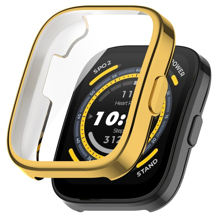 For Huami Amazfit Bip 5 (A2215) Electroplating TPU Watch Cover Overall Protective Case - Gold