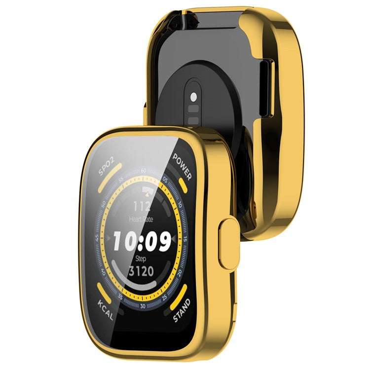 For Huami Amazfit Bip 5 (A2215) Electroplating TPU Watch Cover Overall Protective Case - Gold