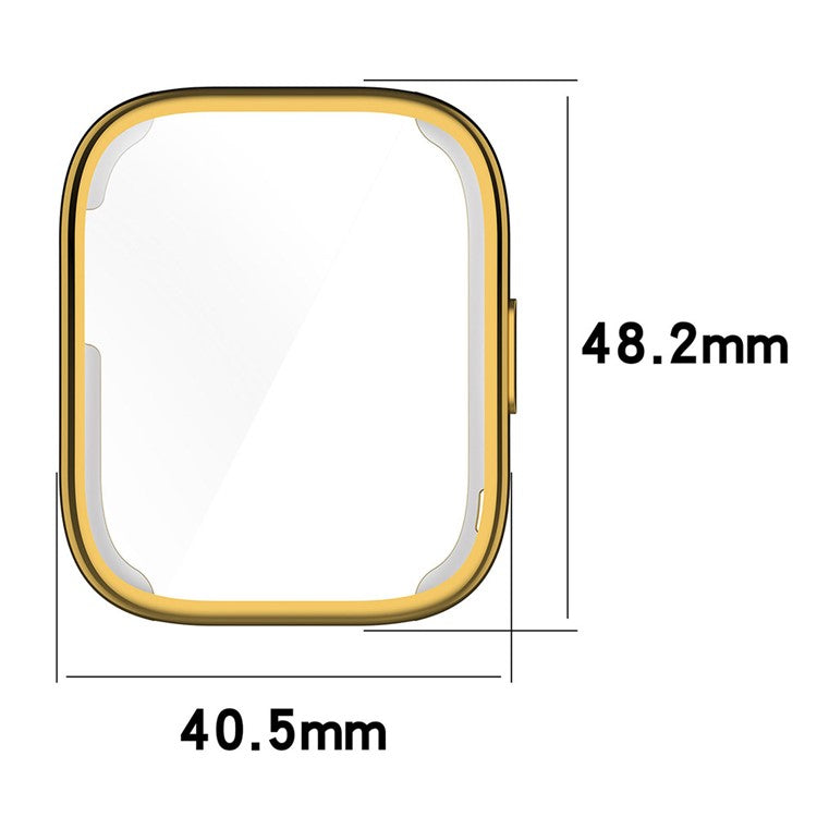 For Huami Amazfit Bip 5 (A2215) Electroplating TPU Watch Cover Overall Protective Case - Gold