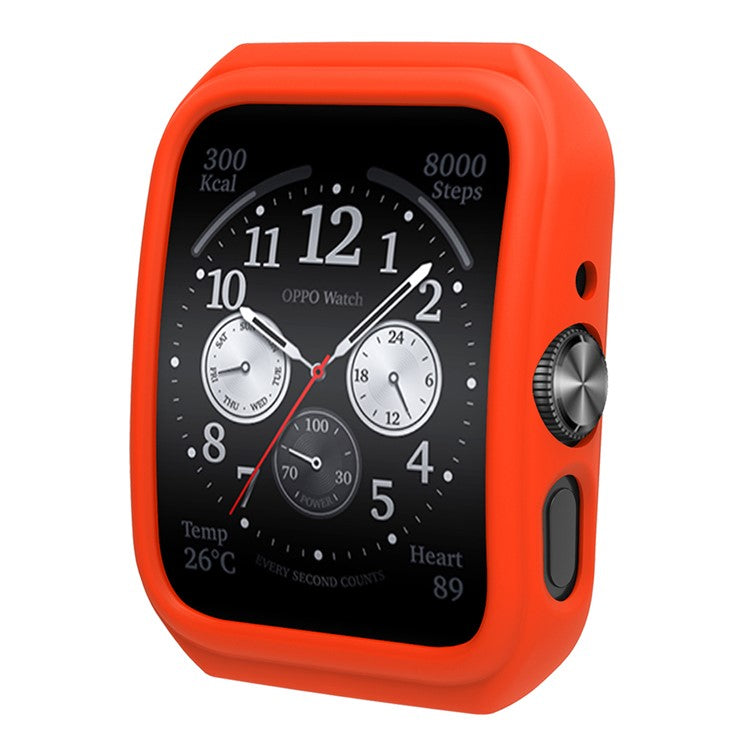 Silicone Watch Case for Oppo Watch 3 Pro / Watch 4 Pro , Anti-Scratch Frame Watch Cover - Orange