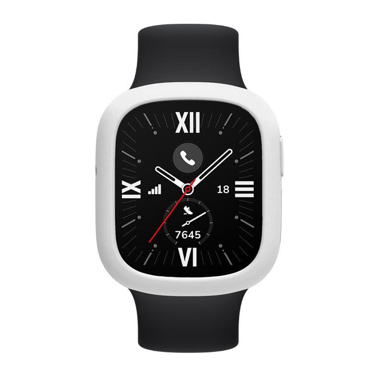 For Honor Watch 4 Silicone Case Protective Bumper Frame Watch Cover - White