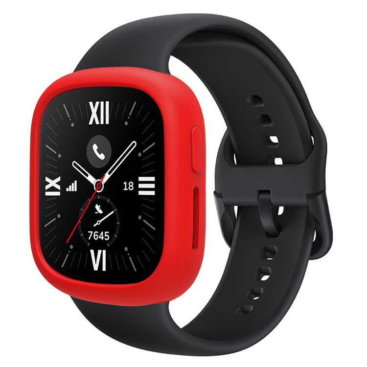 For Honor Watch 4 Silicone Case Protective Bumper Frame Watch Cover - Red