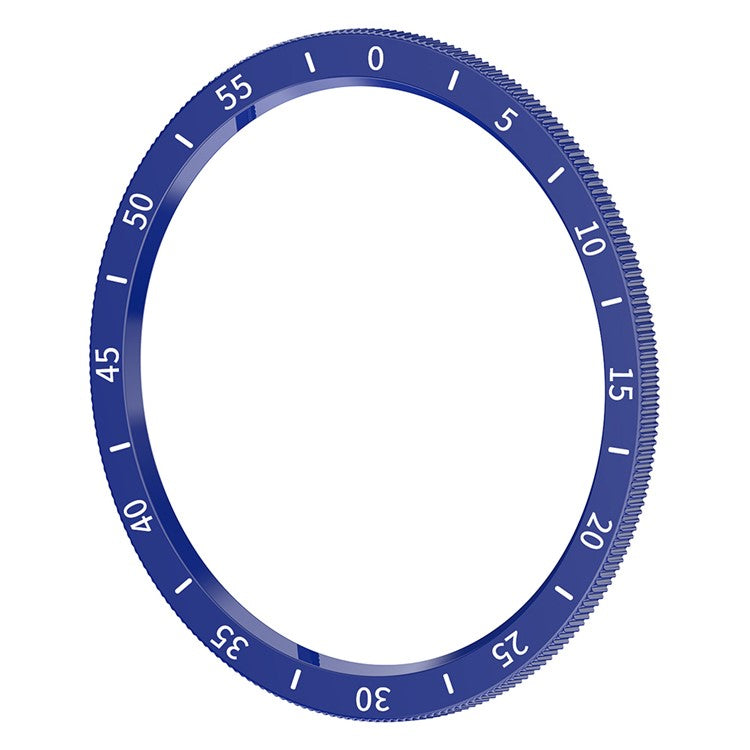 For Samsung Galaxy Watch6 Classic 47mm R960 PC Watch Case Cover Watch Bezel Ring with Dial Plate - Blue