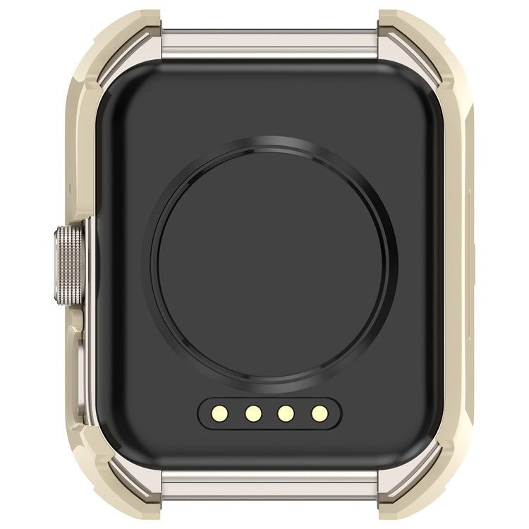 For Oppo Watch 4 Pro Hard PC Case Cover Anti-Scratch Watch Case with Tempered Glass Screen Film - Ivory White