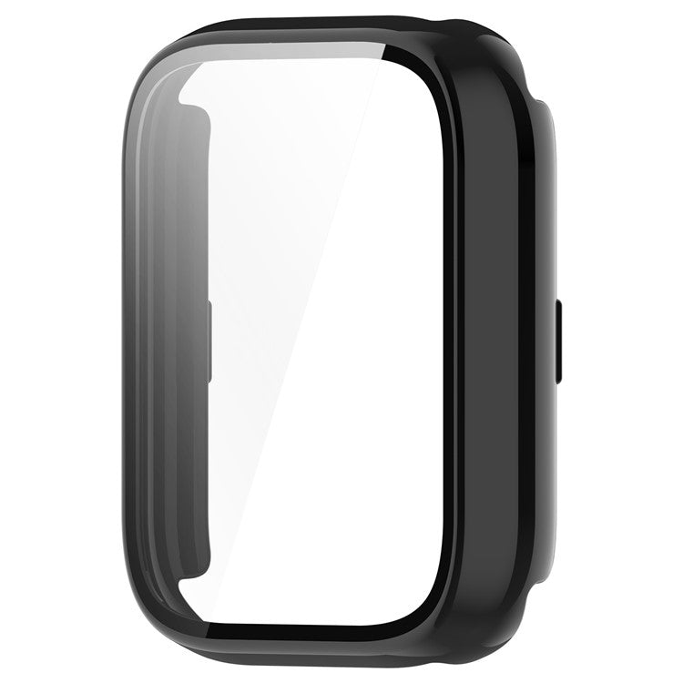 For iTouch Air 3 Protective Frame with Tempered Glass Screen Film Smart Watch Hard PC Bumper Case - Black