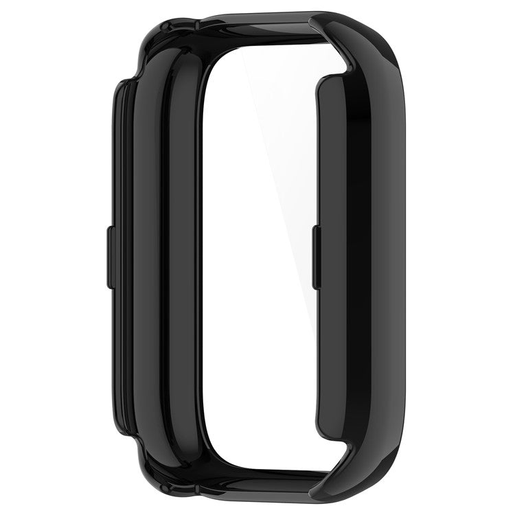 For iTouch Air 3 Protective Frame with Tempered Glass Screen Film Smart Watch Hard PC Bumper Case - Black