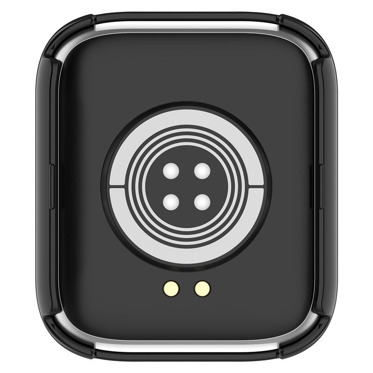 For iTouch Air 3 Protective Frame with Tempered Glass Screen Film Smart Watch Hard PC Bumper Case - Black