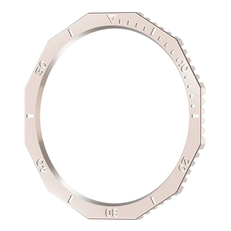 PC Watch Bezel Cover for Samsung Galaxy Watch6 Classic 43mm Rhombus Smartwatch Bezel Ring Case Cover - Starlight