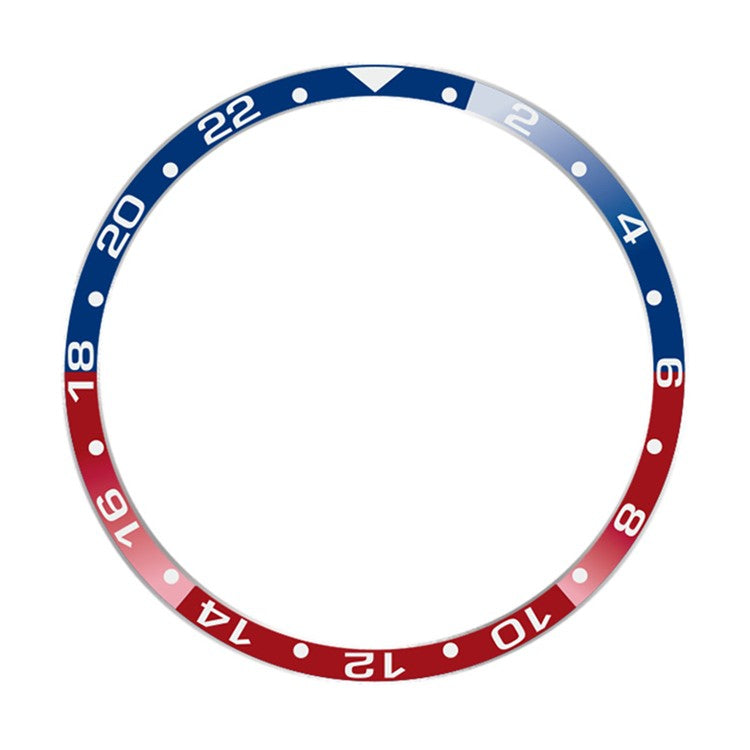 For Samsung Galaxy Watch6 Classic 47mm / Watch 5 Pro 45mm Bezel Ring Dual Color Aluminium Alloy Watch Cover - Blue / Red