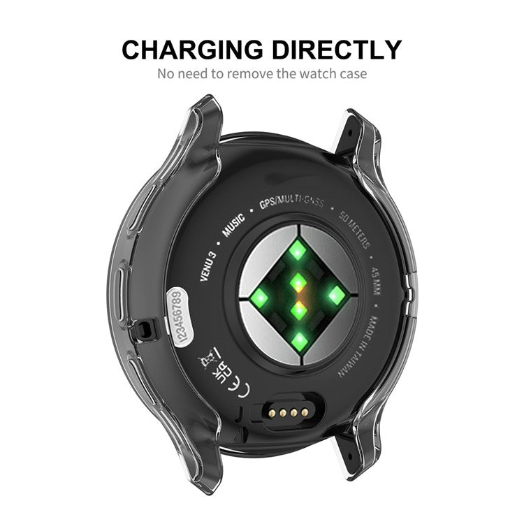 ENKAY HAT PRINCE For Garmin Venu 3 Transparent TPU Cover Anti-scratch Watch Case