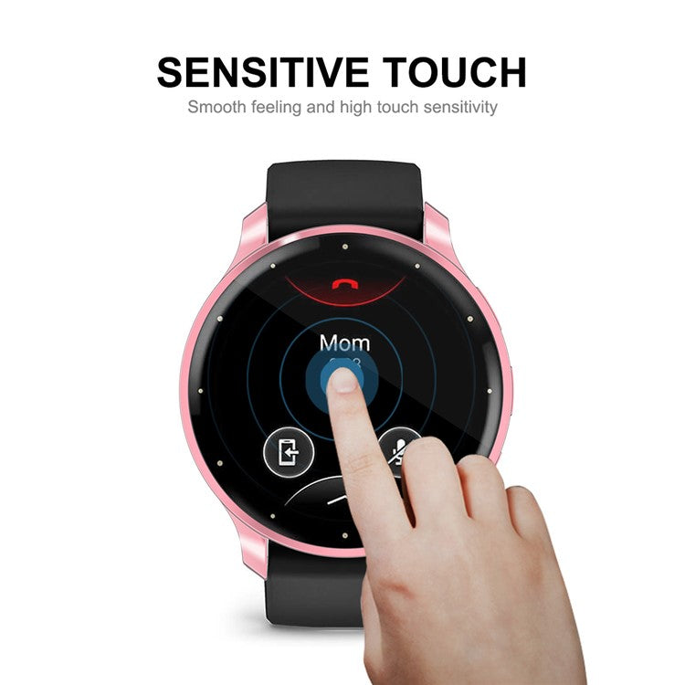 ENKAY HAT PRINCE For Garmin Venu 3S Full Cover Watch Case Electroplating TPU Frame with Screen Film - Pink