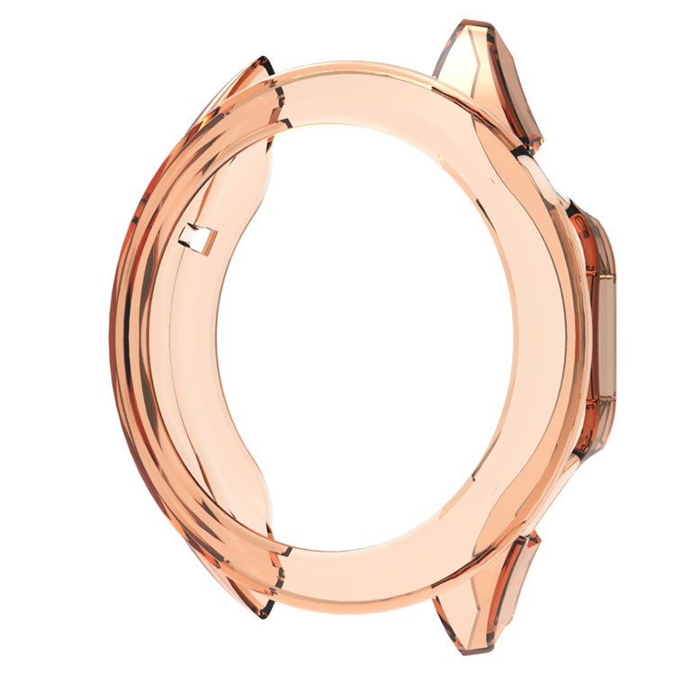 For Huawei Watch GT 4 46mm Protective Frame TPU Hollow Out Anti-drop Watch Case - Transparent Orange