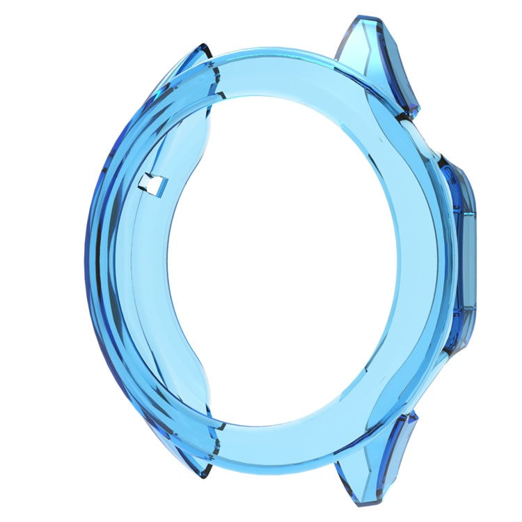 For Huawei Watch GT 4 46mm Protective Frame TPU Hollow Out Anti-drop Watch Case - Transparent Blue