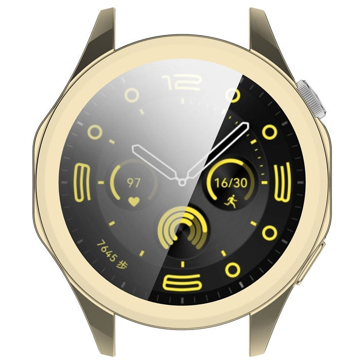 For Huawei Watch GT 4 46mm Watch Protective Cover Full Coverage Electroplating TPU Case - Gold