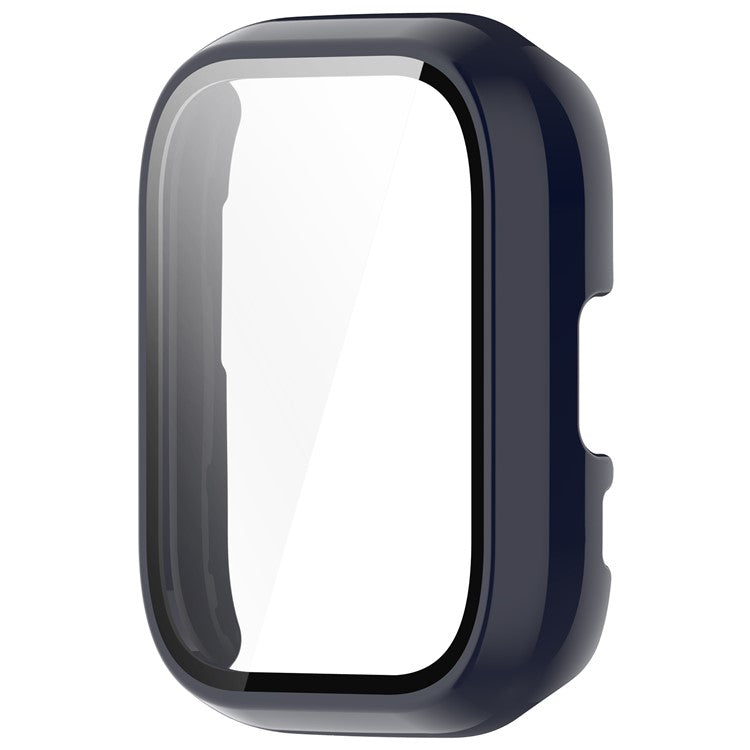 For Huami Amazfit Active (A2211) Case with Tempered Glass Film Full Protective Hard PC Watch Cover - Dark Blue