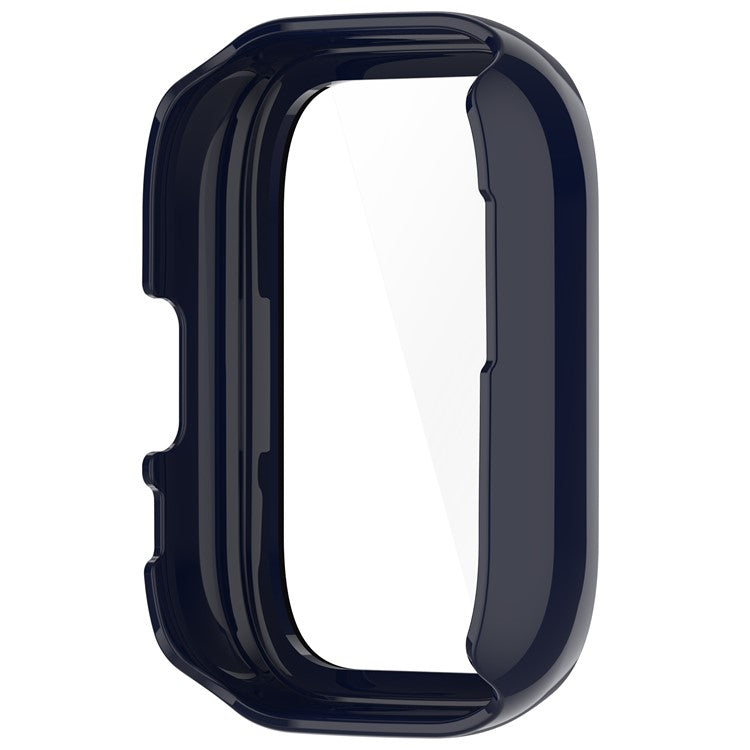 For Huami Amazfit Active (A2211) Case with Tempered Glass Film Full Protective Hard PC Watch Cover - Dark Blue