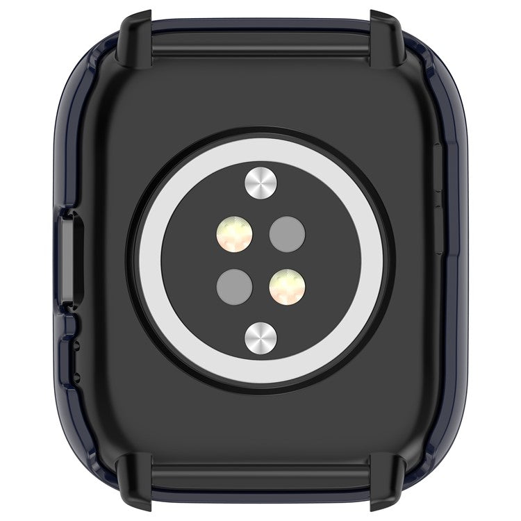 For Huami Amazfit Active (A2211) Case with Tempered Glass Film Full Protective Hard PC Watch Cover - Dark Blue