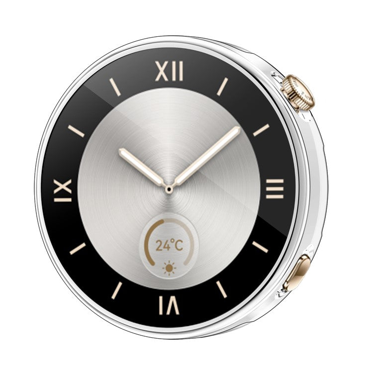 For Huawei Watch GT 4 41mm Watch Protector Electroplating Full Coverage TPU Watch Cover - Silver