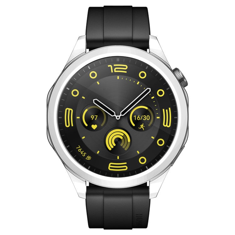 For Huawei Watch GT 4 46mm Watch Case TPU Scratch-resistant Electroplating Protector Cover - Silver