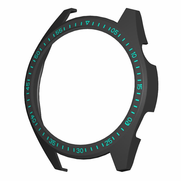 For Aigo GT8 Smart Watch Half-Wrapped Protective Cover Hard PC Frame Watch Case with Dial Plate - Black+Blue