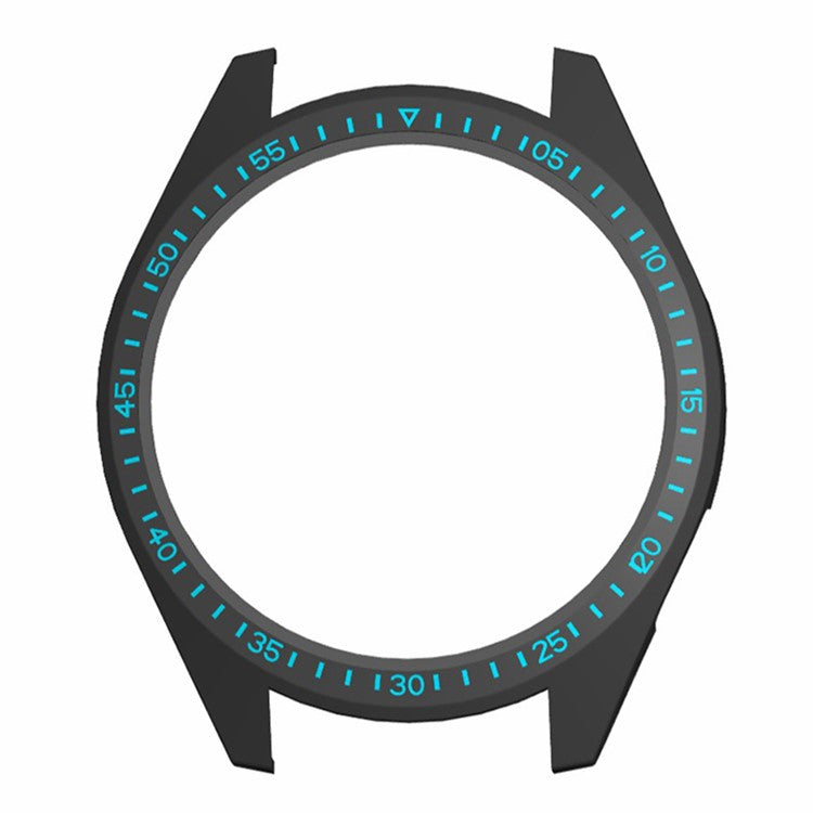 For Aigo GT8 Smart Watch Half-Wrapped Protective Cover Hard PC Frame Watch Case with Dial Plate - Black+Blue