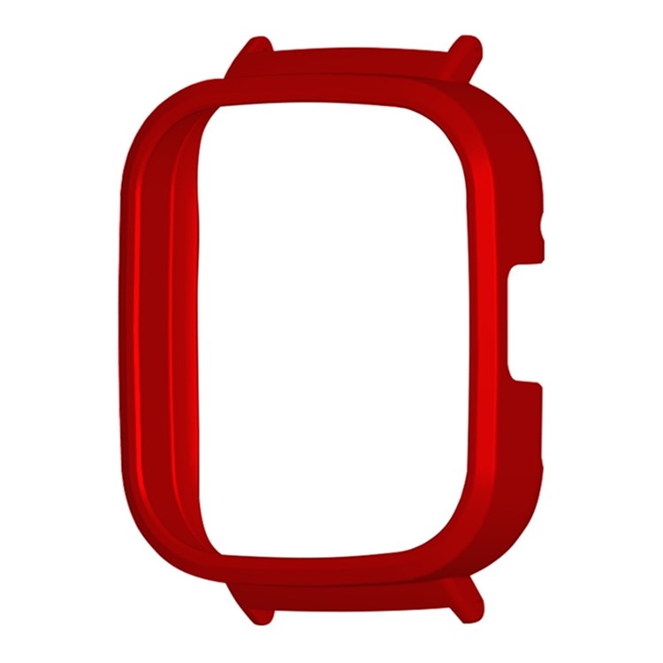 For Xiaomi Redmi Watch 3 Hard PC Bumper Frame Case Protective Cover with 20mm Adapter Connector - Red