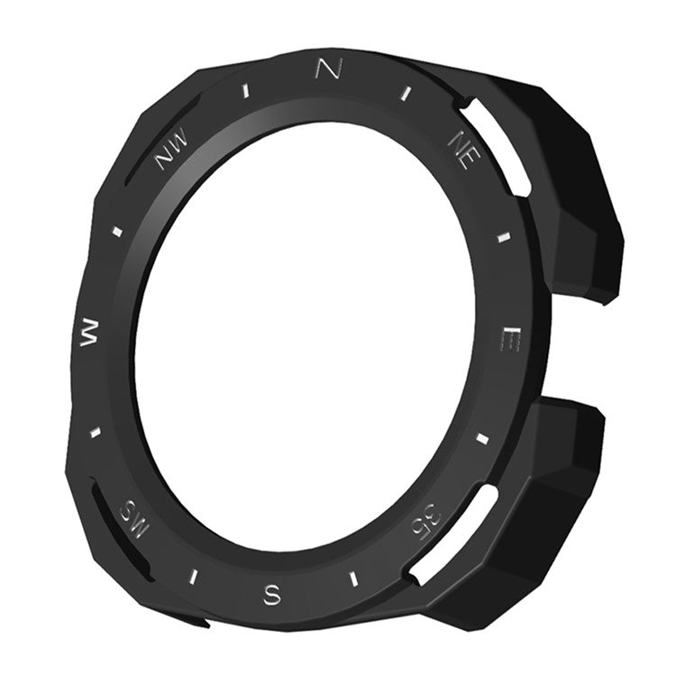 For Huawei Watch GT Cyber Hard PC Watch Frame Hollow Protective Case Cover - Black+White