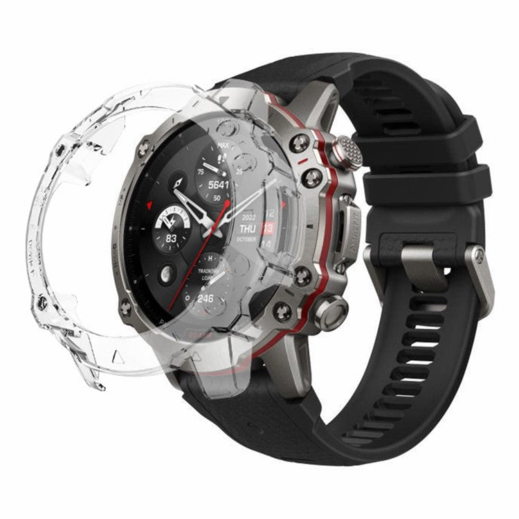 For Huami Amazfit Falcon Watch Case Anti-drop Hard PC Watch Frame Protective Shell - Transparent