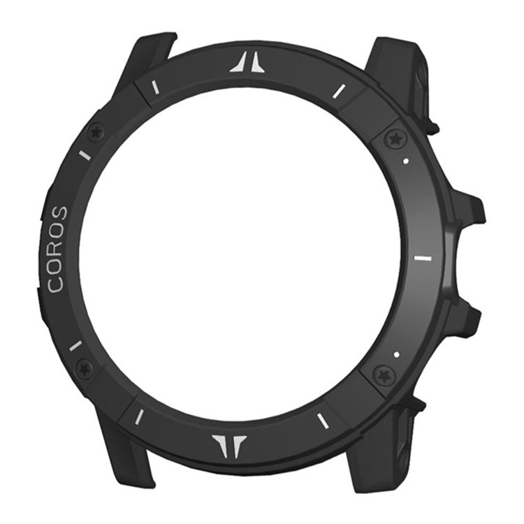 For Coros Vertix 2 Hard PC Case Hollow Edge Protector Bumper Frame Cover - Black+White